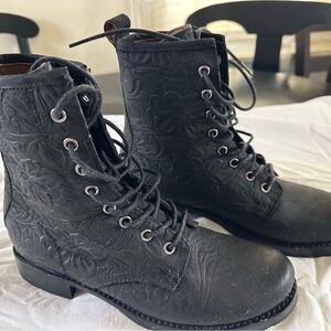 Frye Black Combat Boots